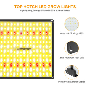 Dimgogo GO-2000 LED Grow Light Full Spectrum for a 2x4 ft Grow Tent