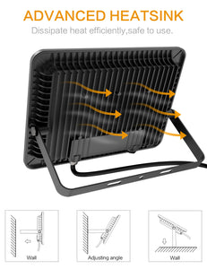 DIMGOGO 400W LED Flood Light, 40000lm 5000K Daylight White with Plug, IP66 Waterproof