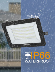 DIMGOGO 400W LED Flood Light, 40000lm 5000K Daylight White with Plug, IP66 Waterproof