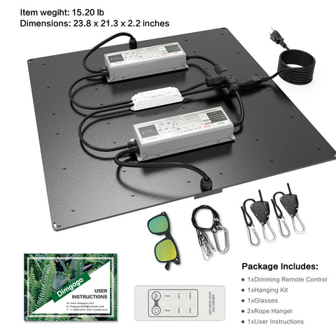 Image of Dimgogo GO-4000 LED Grow Light Full Spectrum for a 5x5 ft Grow Tent